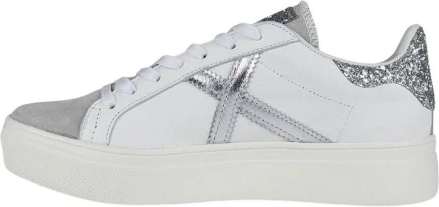 Munich Sky Leren Sneakers voor Vrouwen White Dames