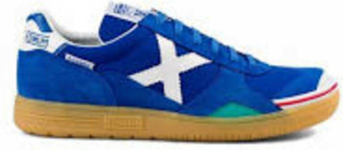 Munich Gresca Jr. zaalvoetbalschoenen kobaltblauw wit Jongens Meisjes Imitatieleer 38 - Foto 4