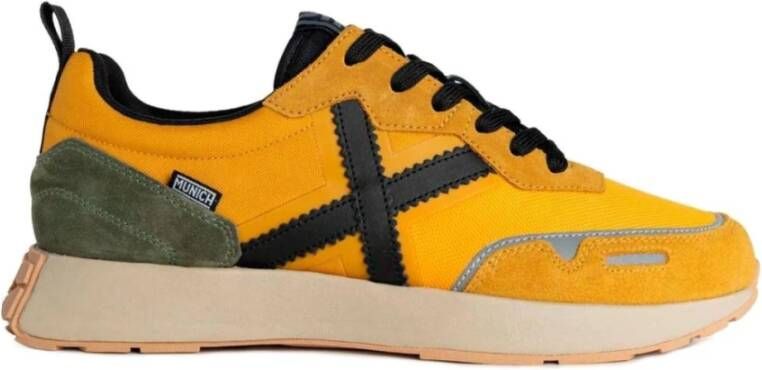 Munich Xemine 45 Geel Groen Suède Textiel Hardloopschoenen Yellow Heren