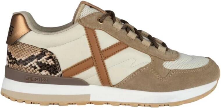 Munich Beige Casual Textiel Sneakers Beige Dames