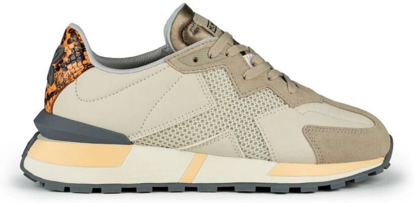 Munich Beige Casual Leren Dames Sneakers Beige Dames