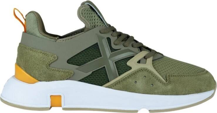 Munich Groene Casual Textiel Sneakers oor Heren Green Heren