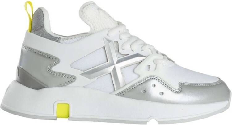Munich Witte Eco Leren Mesh Sneakers Clik 50 Model White Dames