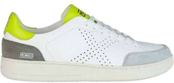 Munich Witte Leren Tennisschoenen White Heren