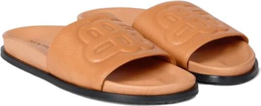Munthe Elegante leren sandaal 58-Camel