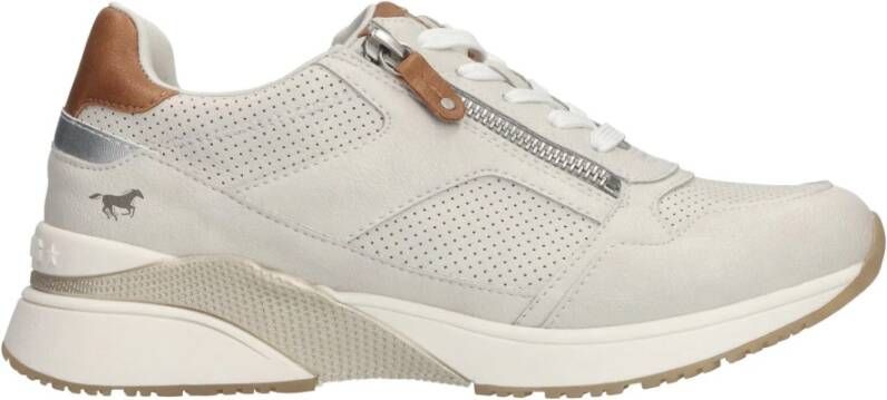 Mustang Veterschoenen Laag Veterschoenen Laag gebroken wit - Foto 2