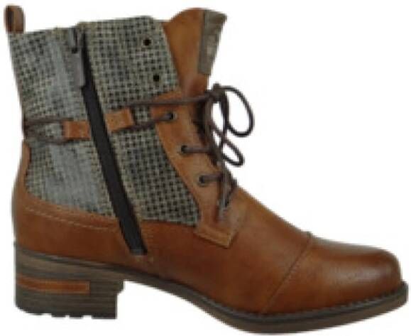 Mustang Veterlaarsje met trendy pied de pouledessin Taupe