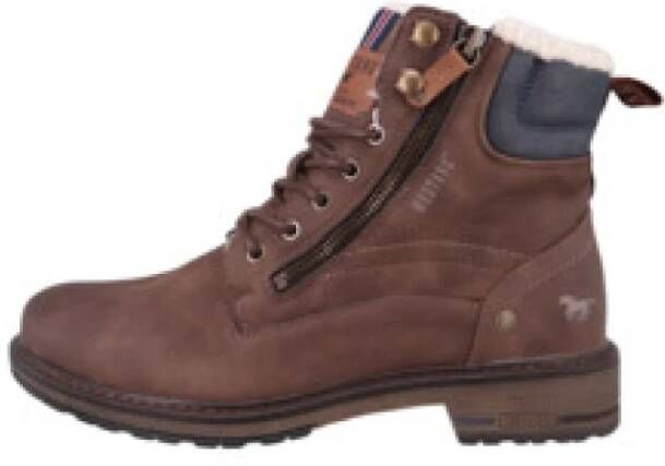 Mustang Shoes Hoge veterschoenen met zijrits voor gemakkelijker instappen - Foto 2