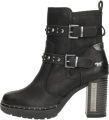 Mustang Shoes Plateaulaarsjes Enkellaars bikerboots met binnenrits - Zwart