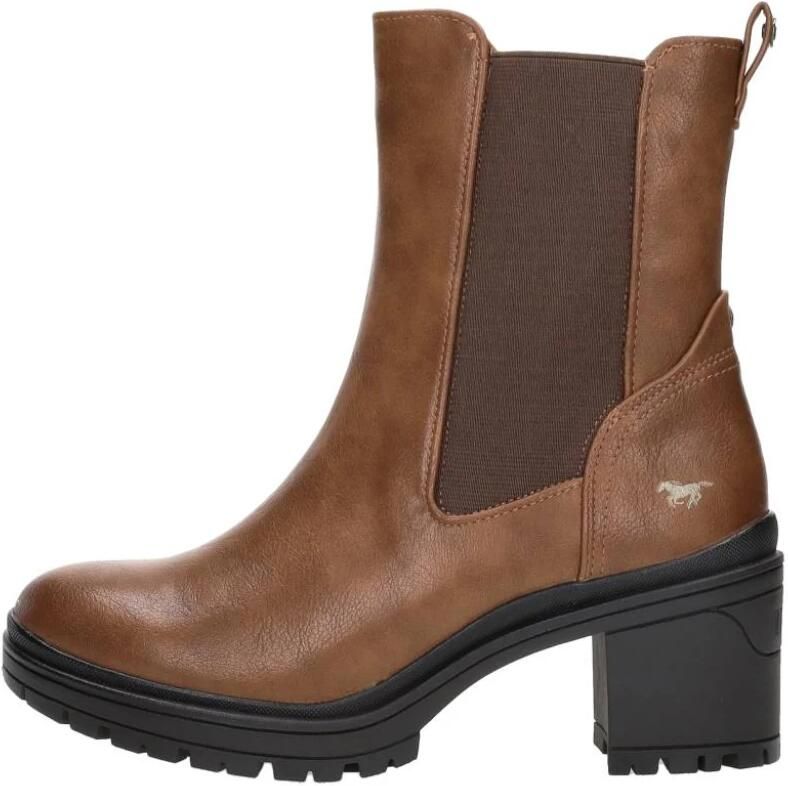 Mustang Enkellaarsjes Hak Enkellaarsjes Hak cognac - Foto 2