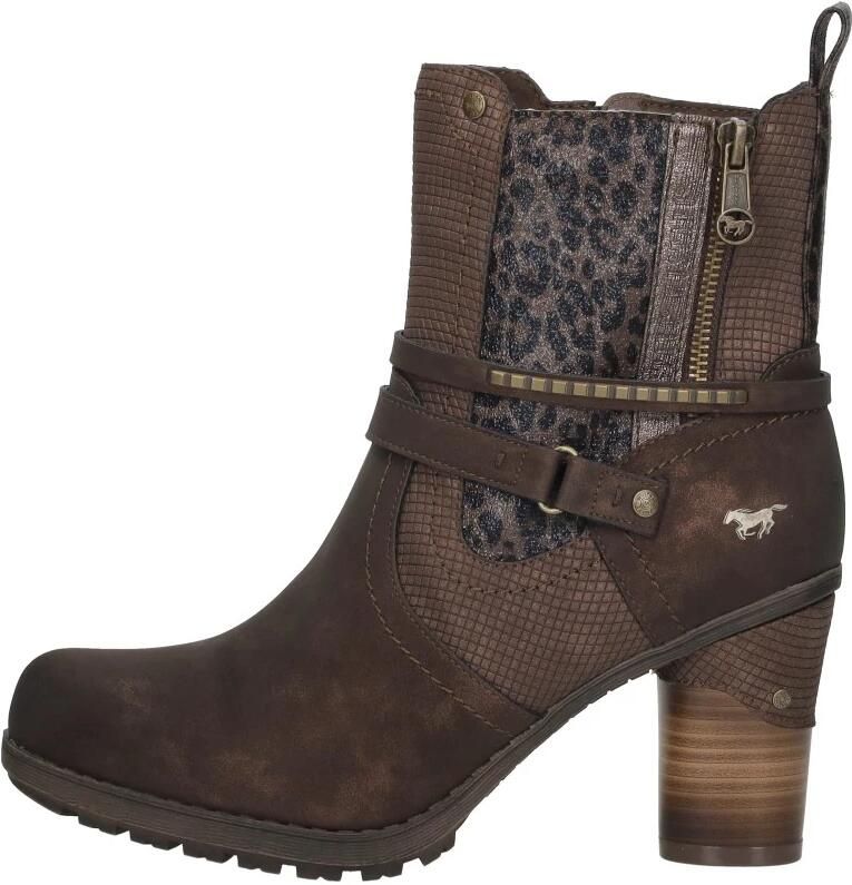 Mustang Enkellaarsjes Hak Enkellaarsjes Hak Donkerbruin - Foto 2