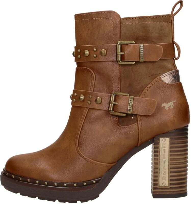 Mustang Enkellaarsjes Hak Enkellaarsjes Hak Cognac - Foto 2