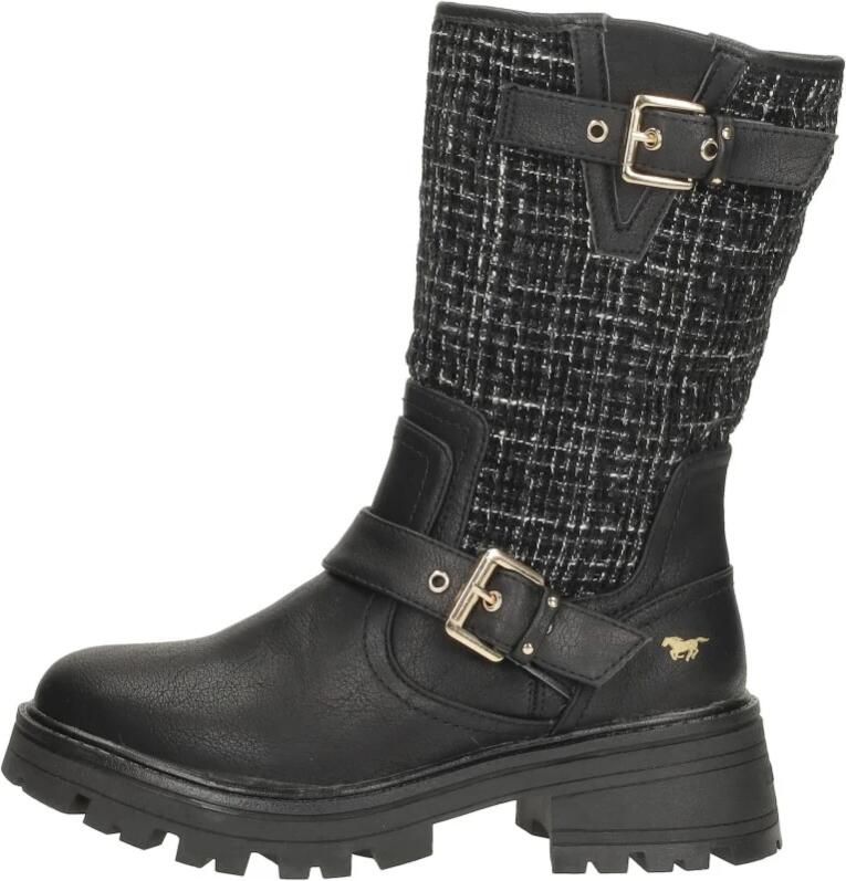 Mustang Enkellaarsjes Plat Enkellaarsjes Plat Zwart