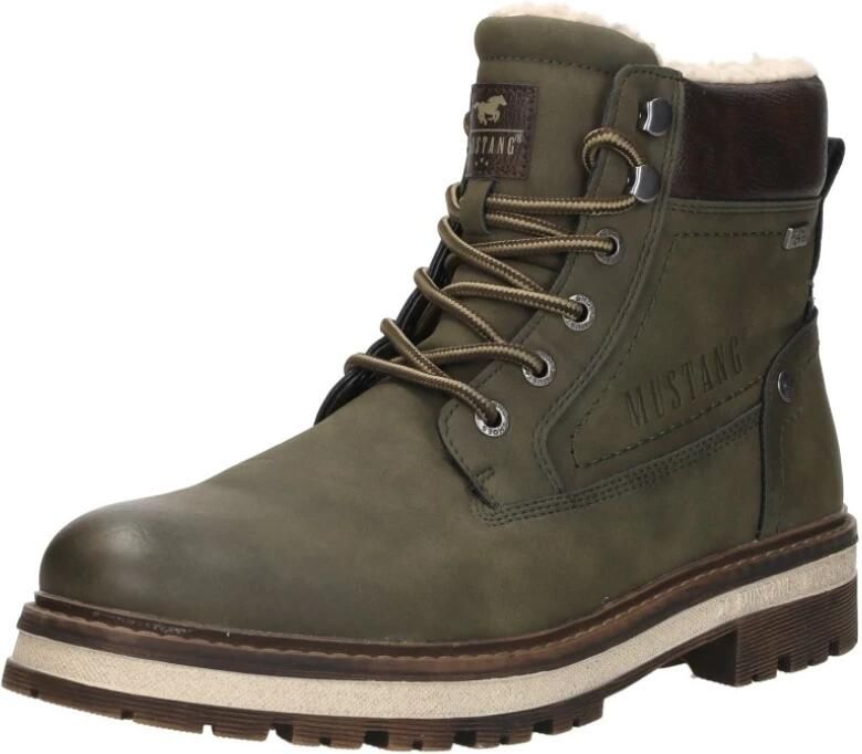 Mustang Veterschoenen Hoog Veterschoenen Hoog Khaki - Foto 3