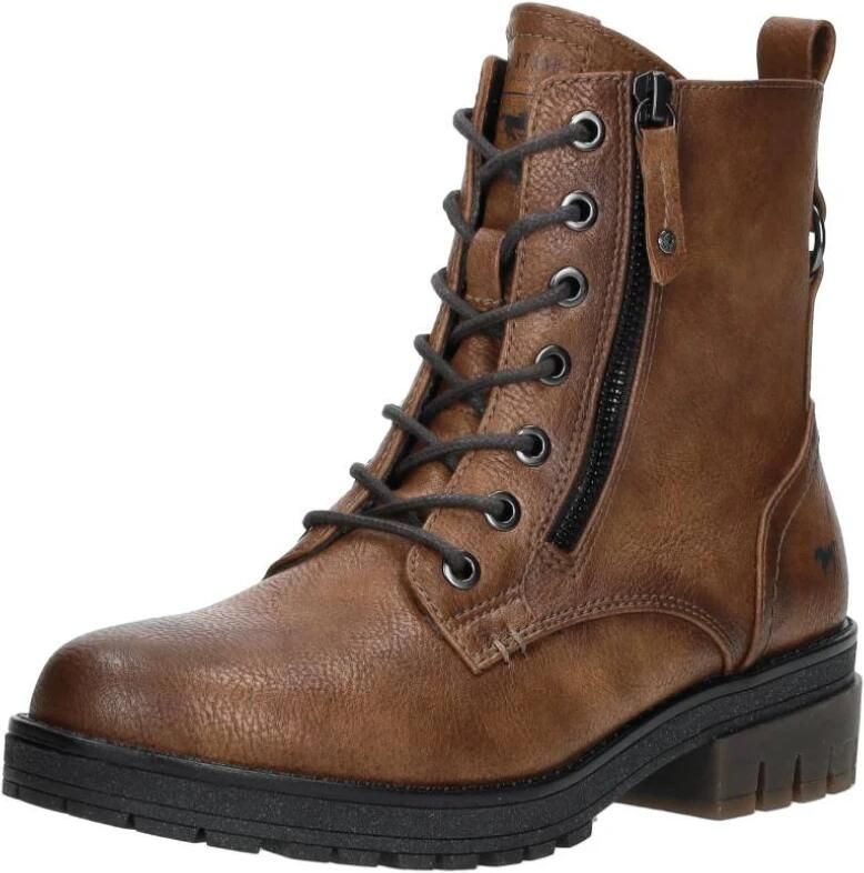 Mustang Shoes Veterschoenen enkellaars hakken met ritssluiting