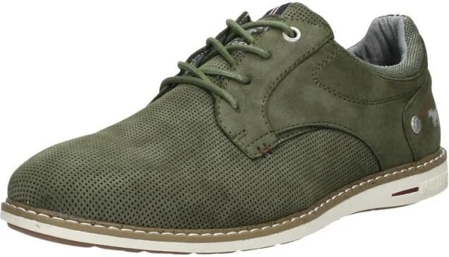 Mustang Shoes Veterschoenen vrijetijdsschoen lage schoen veterschoen met perforatie - Foto 3