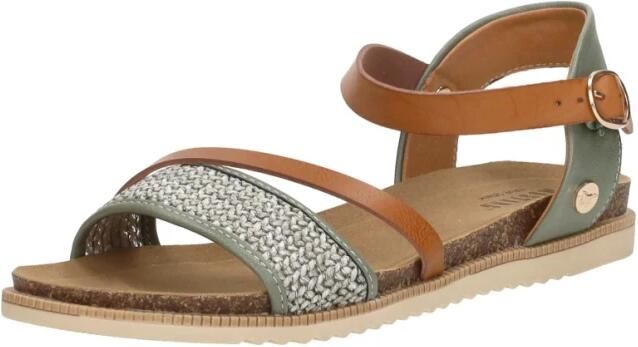 Mustang Sandalen Plat Sandalen Plat groen - Foto 3