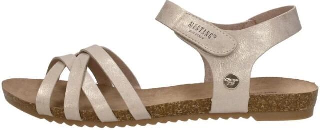 Mustang Sandalen Plat Sandalen Plat Goudkleur - Foto 2