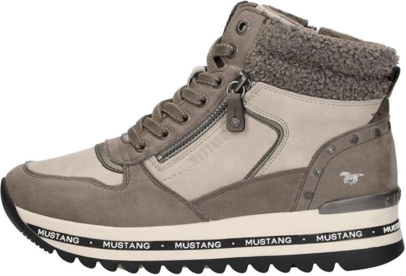 Mustang Sneakers Hoog Sneakers Hoog taupe - Foto 2