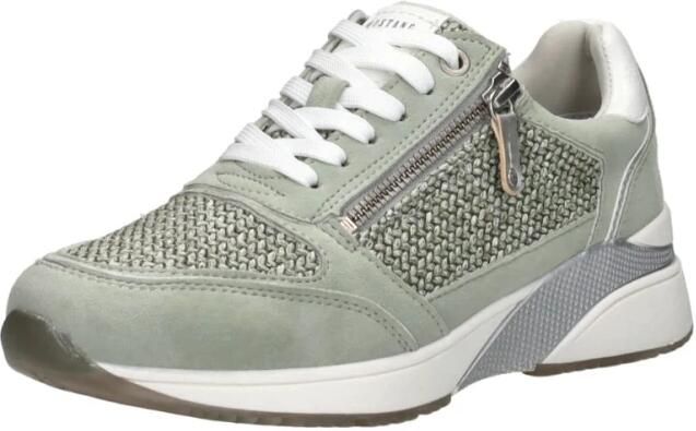 Mustang Mintgroene Geweven Sneaker Green Dames - Foto 3
