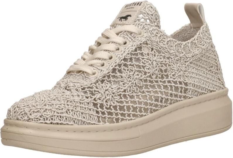 Mustang Shoes Sneakers plateausneaker veterschoen met sleehak - Foto 3