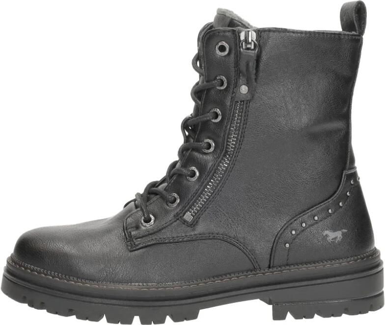 Mustang gevoerde veterboots zwart
