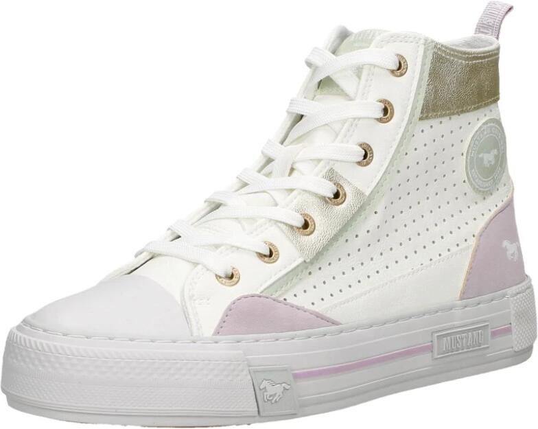 Mustang Veterschoenen Hoog Veterschoenen Hoog wit - Foto 3