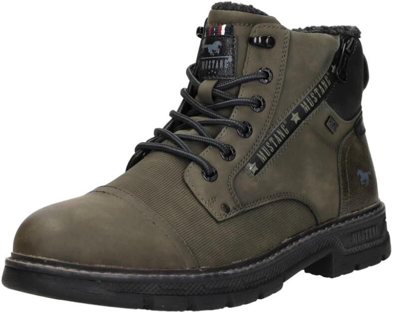 Mustang heren gevoerde Tex laarzen groen (kaki)