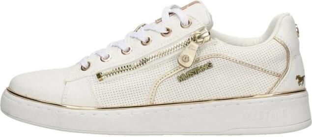 Mustang Shoes Sneakers plateausneaker veterschoen met metallic details