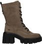 Mustang Warme Platform Veterschoen voor Dames Gray Dames - Thumbnail 1