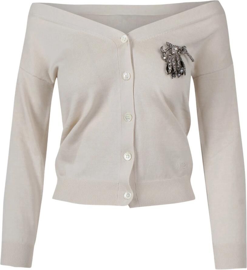 N21 Boot-Neck Vest met Speld