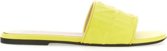 N21 Embossed Logo Leather Slider