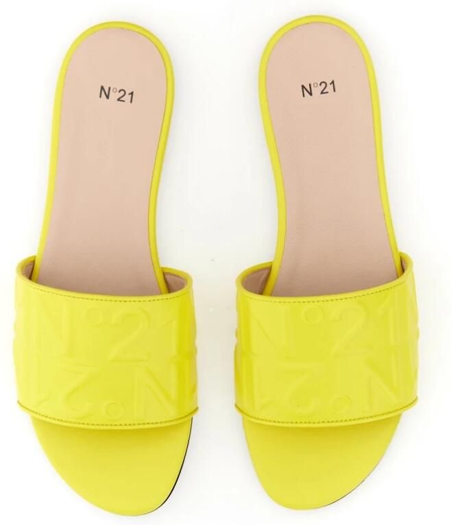 N21 Embossed Logo Leather Slider - Foto 2