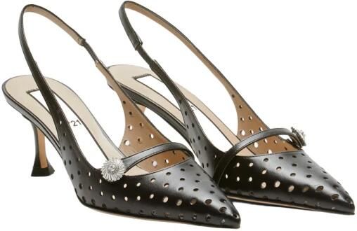 N21 Perforated Pointed Slingbacks