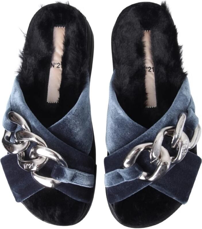 N21 Sandalen met een extra grote ketting Groen Dames - Foto 2