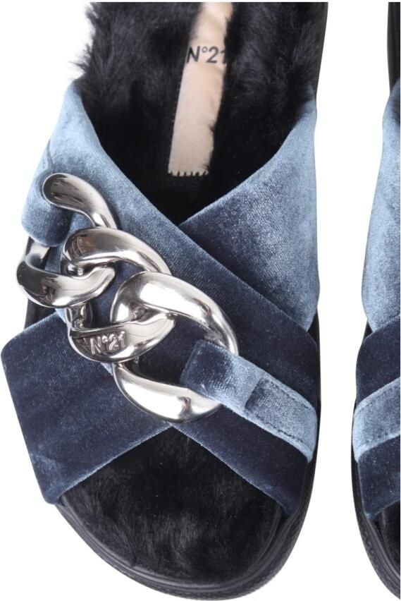 N21 Sandalen met een extra grote ketting Groen Dames - Foto 3