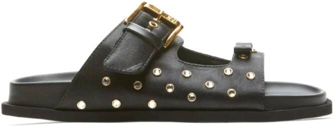 N21 Sandalen van leer met kristallen