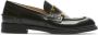 N21 Zwarte leren platte schoenen met gouden logo Black Dames - Thumbnail 5