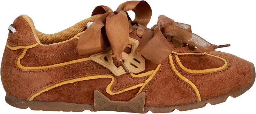 NAKED WOLFE Lage Sneakers Dames Adored Suède Bruin