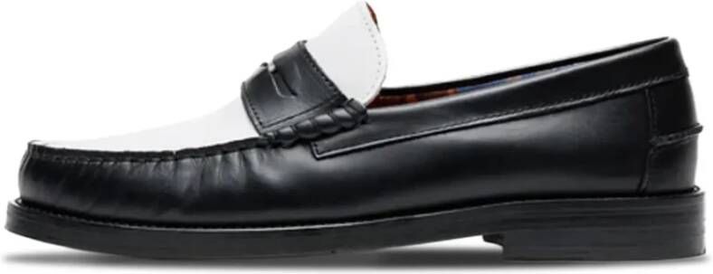 Naked Wolfe Zwart Wit Leren Mocassins