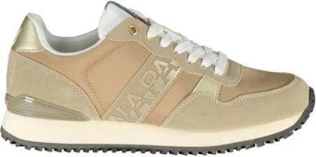 Napapijri Beige Polyester Sneakers met Contrastdetails