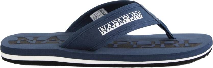 Napapijri Blauwe Katoenen Slippers