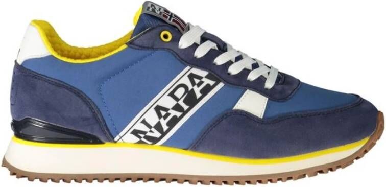 Napapijri Blauwe Lace-Up Sports Sneaker met Logo Multicolor Heren