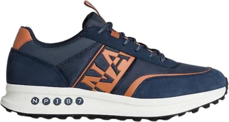 Napapijri Moderne Sneakers met Contrasterende Details Blue Heren