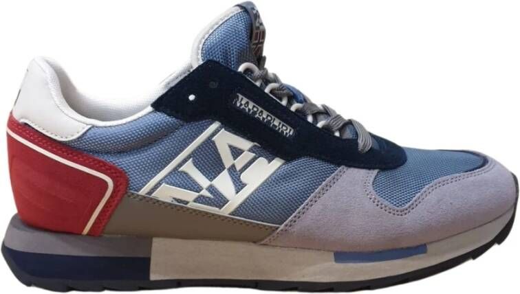 Napapijri Blauwe Leren Lage Sneakers