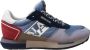 Napapijri Blauwe Leren Lage Sneakers - Thumbnail 1
