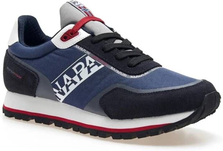 Napapijri Blauwe Leren Sneakers F2Lotus01 Ris