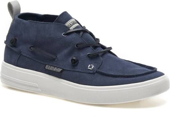 Napapijri Blauwe Suède Sneakers Blue Heren