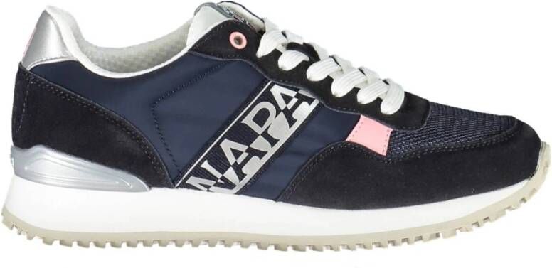 Napapijri Blauwe Sportieve Veterschoenen met Contrastdetails Blue