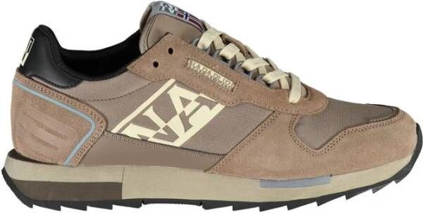 Napapijri Sportieve Veterschoenen Bruin Contrastdetails Brown Heren